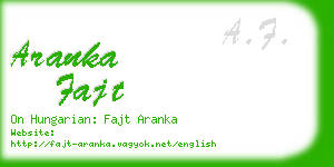 aranka fajt business card